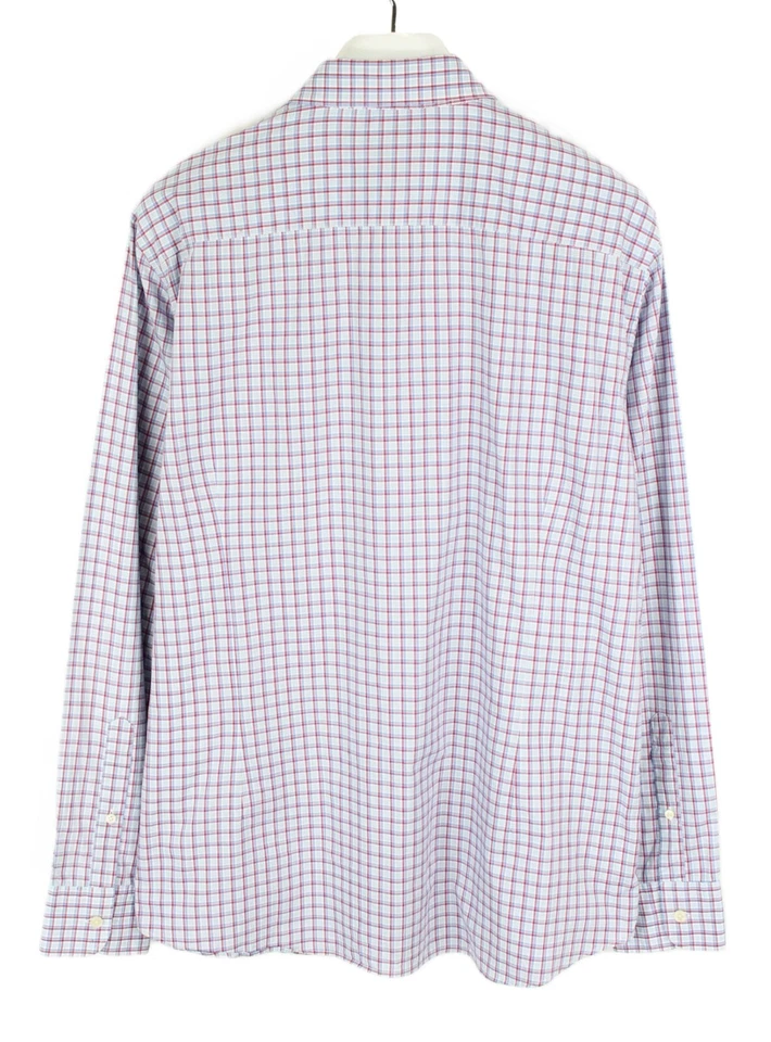 Camisa Slim Fit HACKETT Para Hombre XL A Cuadros Multicolor Con Cuello Cutaway - Imagen 2 de 4