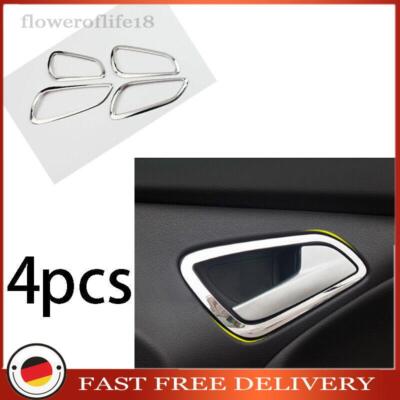 4X Silber Für Ford Focus ST RS  Titanium Innentürgriff Rahmen Abdeckung Trim