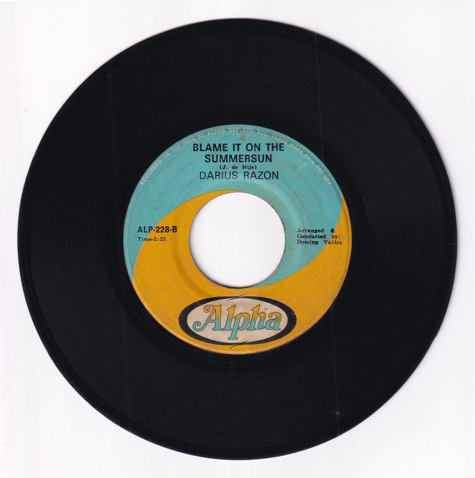 Philippines DARIUS RAZON El Condor Pasa / Blame It... 45 rpm ALPHA Record eBay
