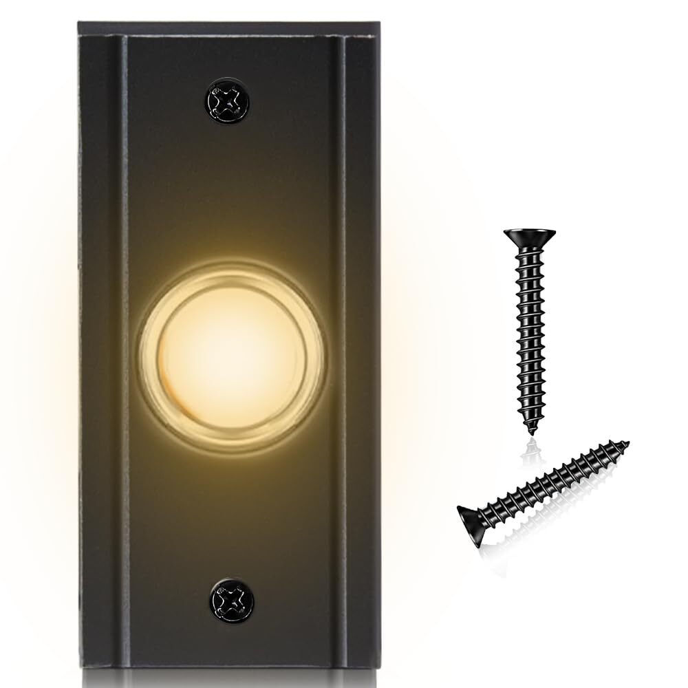 Metal Wired LED Doorbell Button with Wall Mount