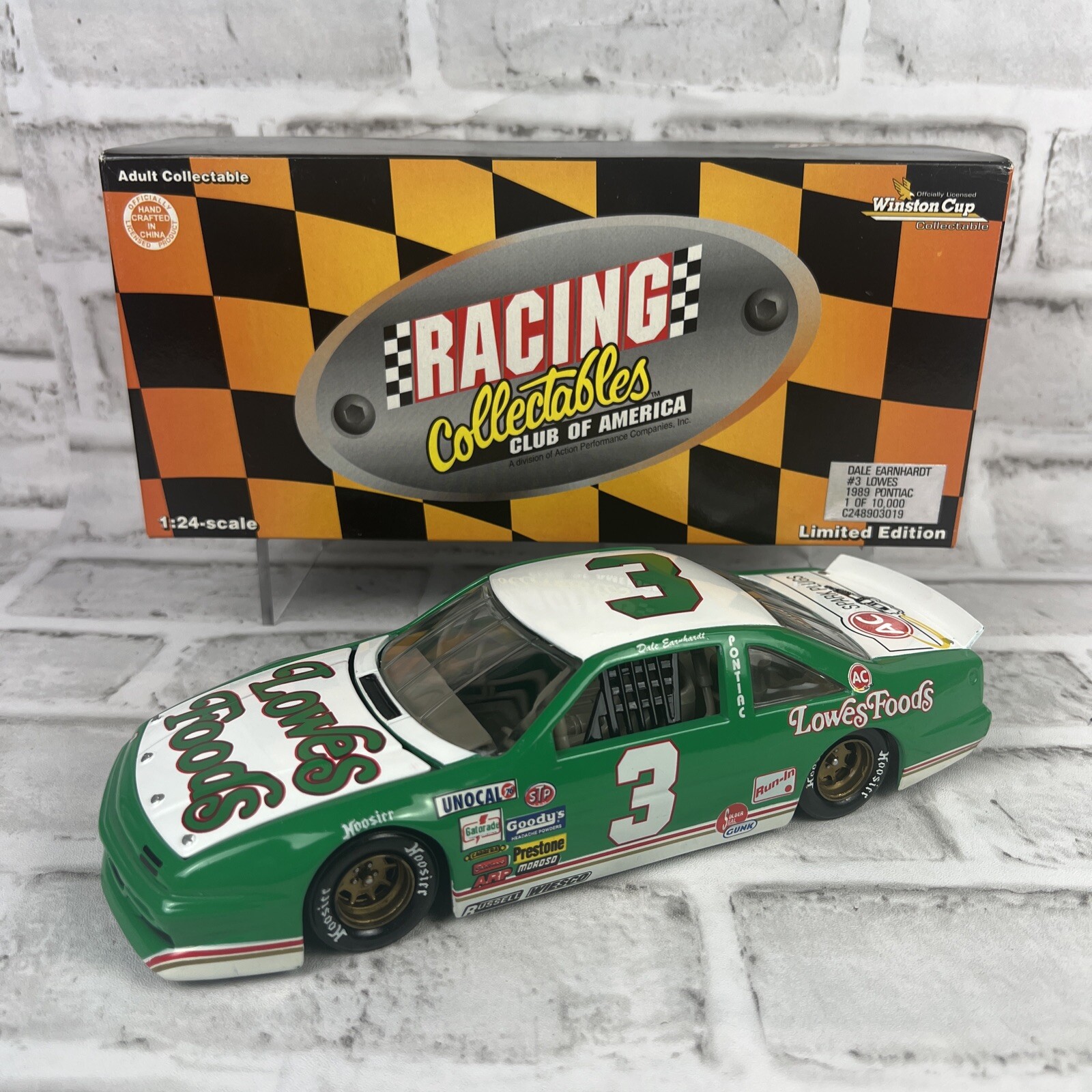 1989 #3 Dale Earnhardt Lowes Foods Pontiac Rcca Club Car 1/24 1 Of 10,000  Rare | Ebay