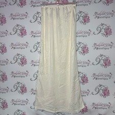 Skirt lace detail slit on side and bottom cream white shimmer shiny vintage slip