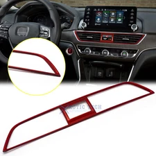 For Honda Accord 18-22 Red Stainess Interior Dashboard Air Vent Panel Cover Trim