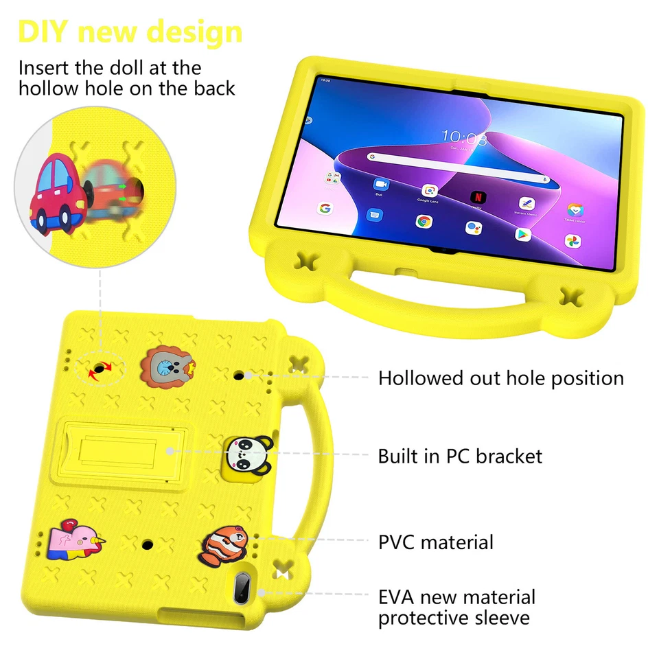 For Lenovo Tab M10 HD (2nd/3rd Gen) 10.1" Shockproof EVA Kids Hand Case Cover - Image 2 of 4