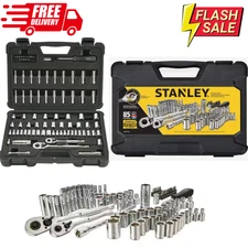 SAE Metric Mechanics Tool Set 85-Piece Ratchet & Socket Sets 1/4 in. and 3/8 in