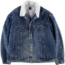 Vintage Lee RIDERS denim jacket chemical wash made in USA men's size XL equi...