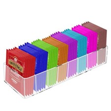 Clear Acrylic Tea Bag Organizer 8 Slot Small Packet Storage Box