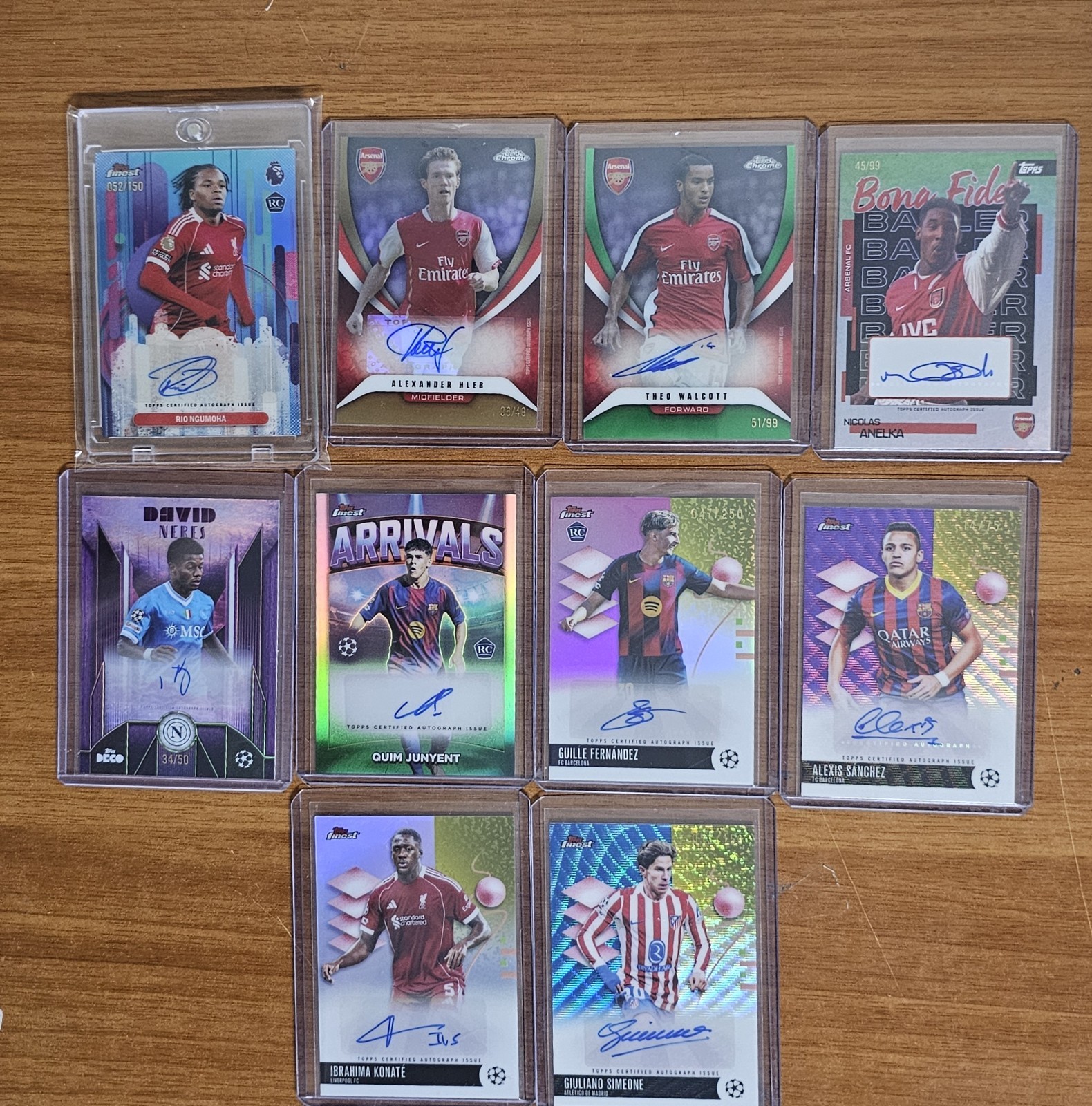 Lotto 10 Card Autografate