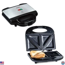 T-fal Compact Sandwich Maker, Stainless Steel, Easy to Clean, Indicator Lights,