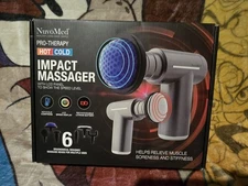 NuvoMed Pro-Therapy Hot/Cold Impact Massager, 6 Heads Rechargeable w/ LED Panel