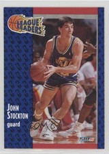 1991-92 Fleer League Leaders Blank Back John Stockton #221 HOF 0w8f