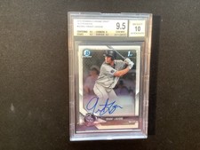 2018 BOWMAN CHROME AUTO GRANT LAVIGNE BGS 9.5 AUTO 10