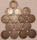 15 Different Liberty "V" Nickels - 5C - Five Cent - Lot# W11 - 3 From The 1800s — photo 1