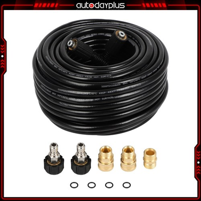 #ad 3200PSI Pressure Washer Hose 100 ft with M22 to 3 8quot; Quick Connect Adapter $51.96