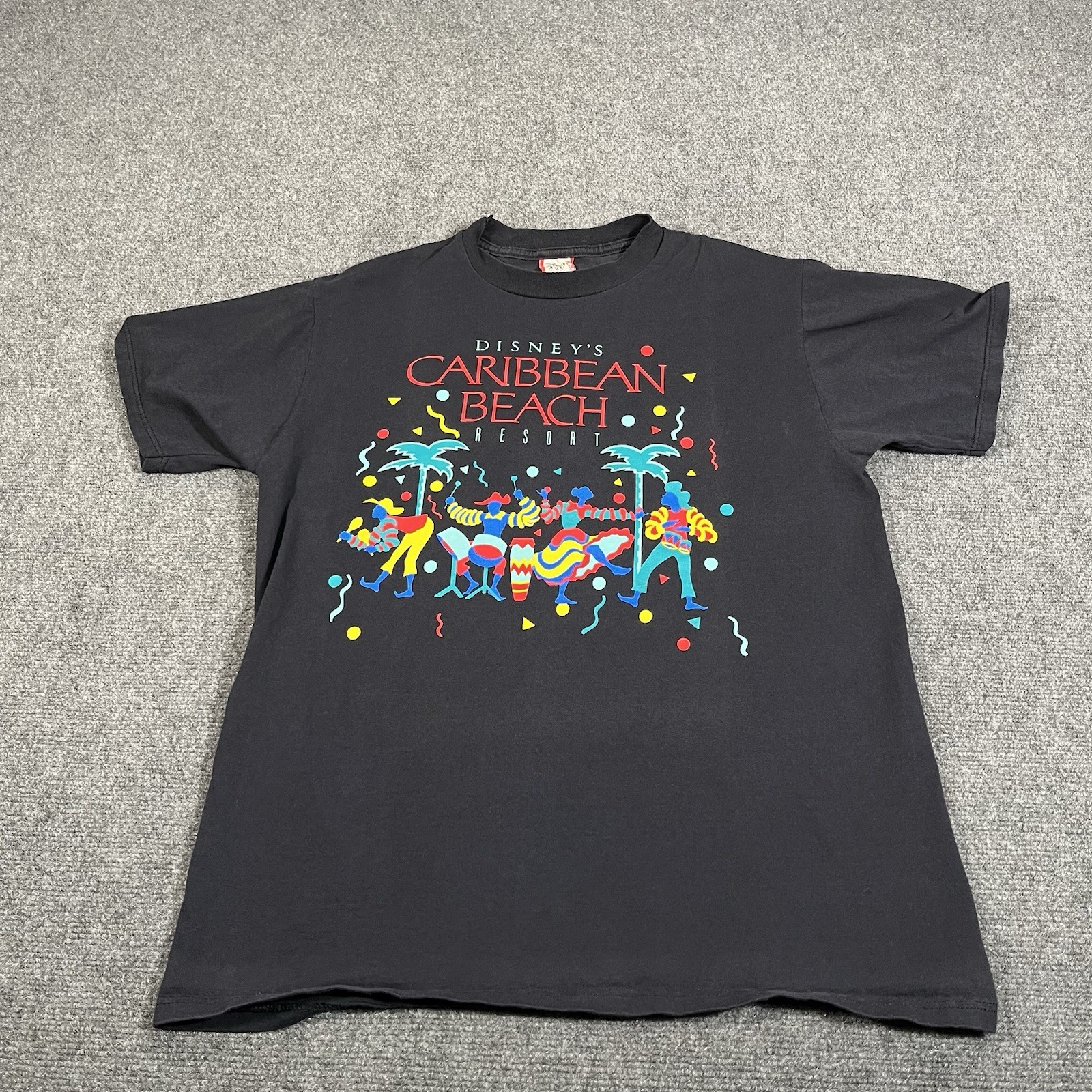 Vintage 90S Walt Disney Caribbean Beach Rare T Shirt Large Disney Designs Tag