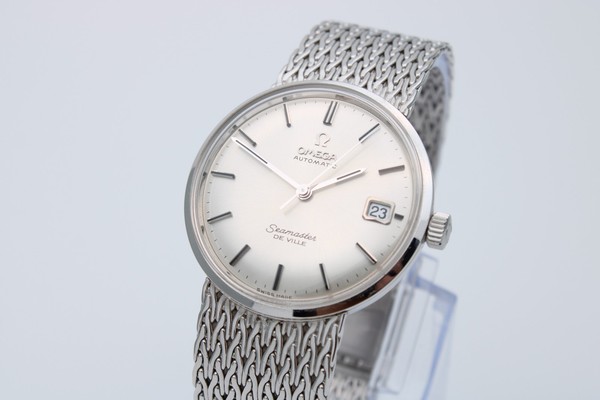 Omega Seamaster Deville 34mm 18K oro bianco con documenti di servizio (Molto rara)