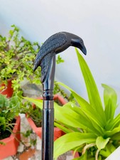 Victorian RAVEN Handcrafted Wooden Walking Stick Cane Crow Handle Christmas gift