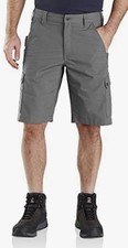Carhartt Men's Rugged Flex Relaxed Fit Steel Ripstop Cargo Work Shorts 32