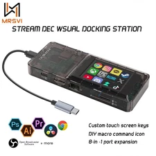 USB HUB Visual 8-in-1 Network Port Docking station Custom Button with Console