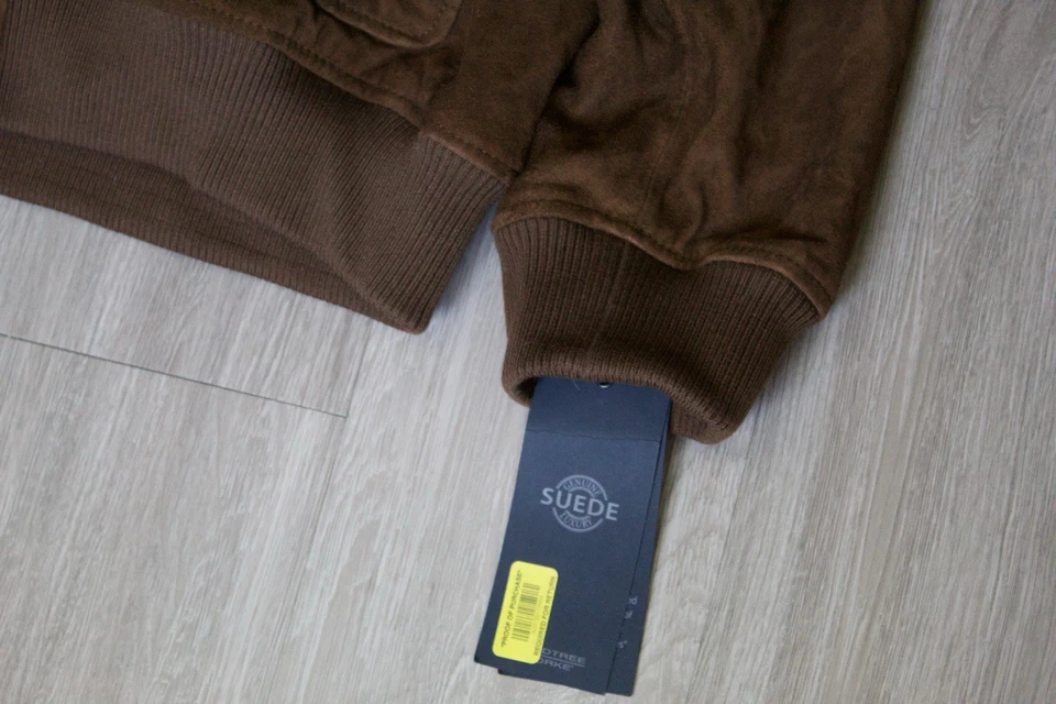 ROUNDTREE & YORKE  Soft Suede Bomber Jacket XL New - Image 3 of 4