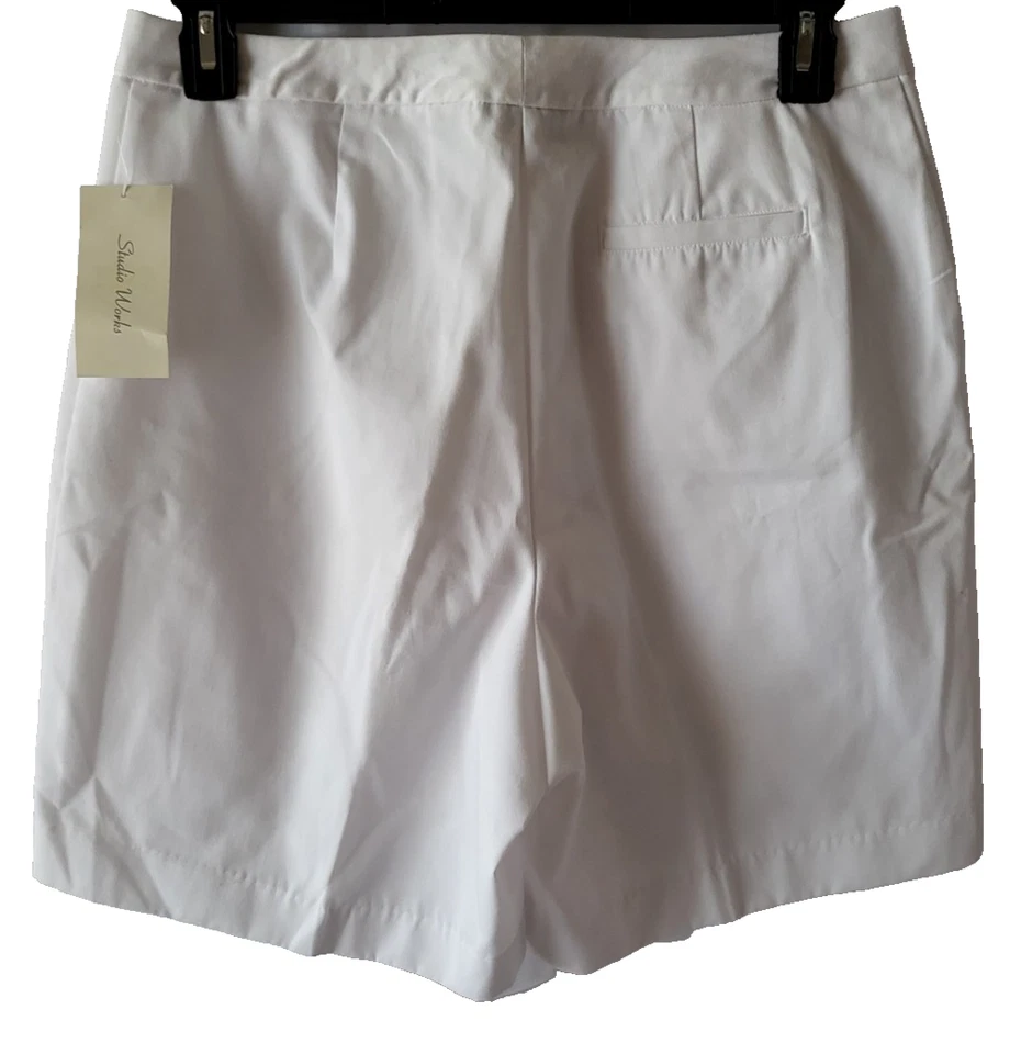NWT Studio Works White Shorts Womens Size 14 - Image 2 of 4