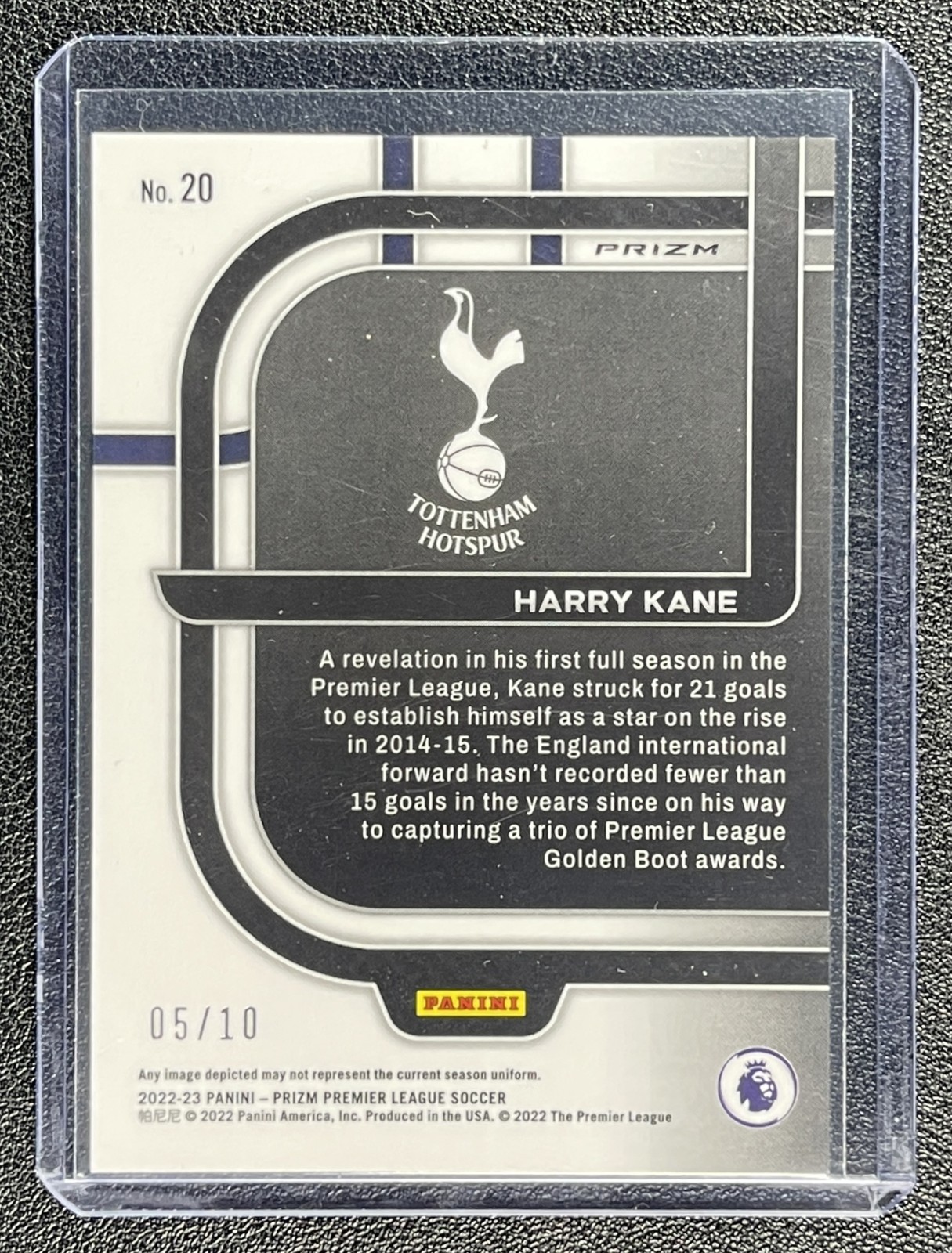HARRY KANE 2022-23 PANINI PRIZM P/L #20 SCORERS CLUB GOLD 5/10 TOTTENHAM view 2