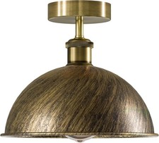 Vintage Semi Flush Ceiling Light E27 Metal Shade Kitchen Living Room Lighting