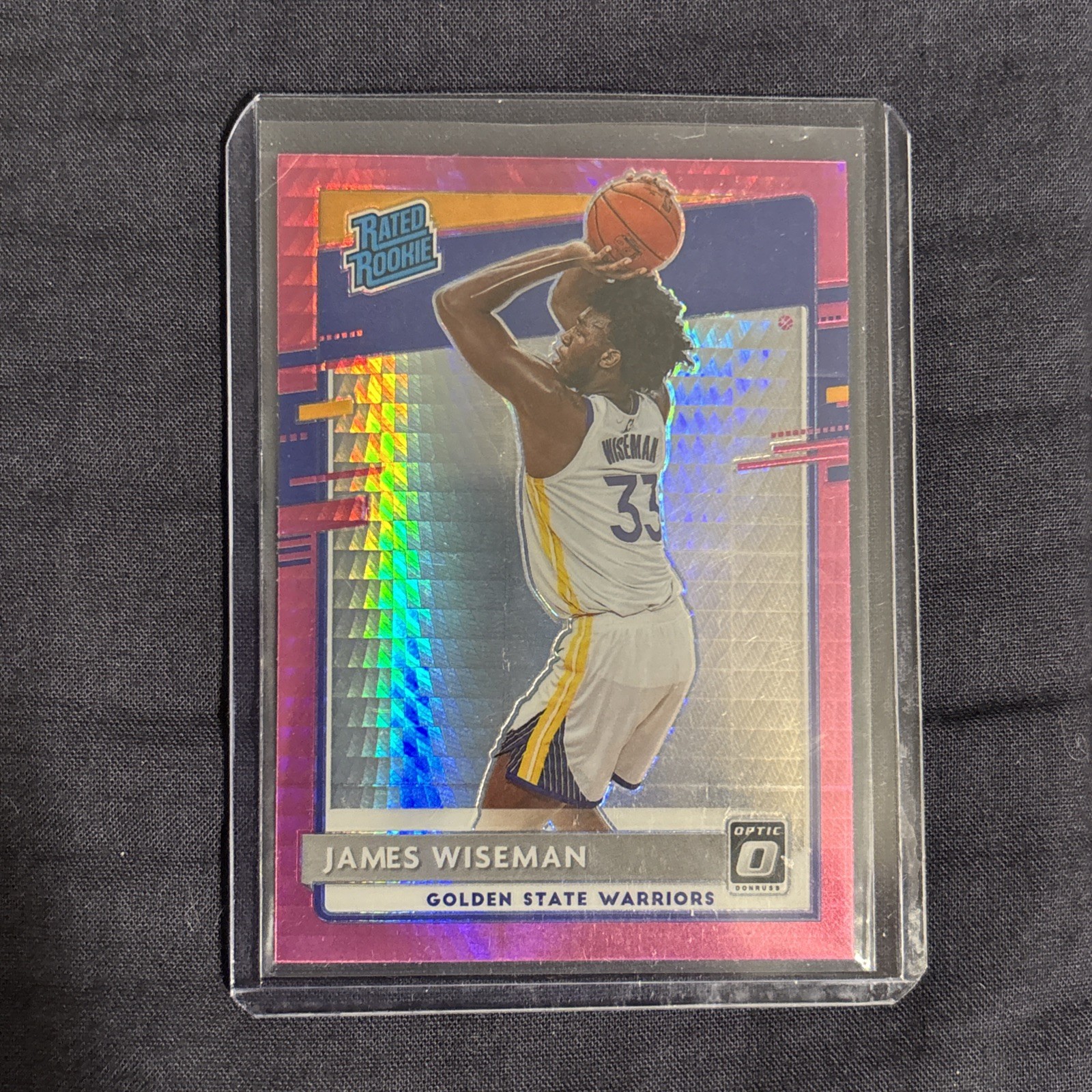 JAMES WISEMAN MINT RATED ROOKIE PINK HYPER PRIZM 152 RC SP 2020-21 DONRUSS OPTIC