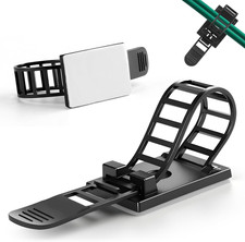 Kabelhalter, 50 Stück Kabelklemmen Selbstklebend Groß – Verstellbare Kabelclips