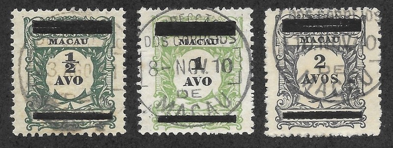 Macau #144-146 Used VF