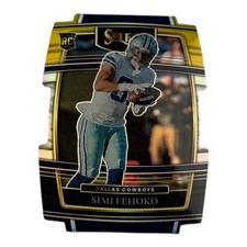2021 Panini Select Simi Fehoko Rookie Card RC Die-Cut Silver Prizm 83 Cowboys. rookie card picture