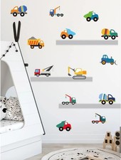 Truck Wall Decal Car Wall Decals for Boys Room Construction Decals Peel and S...