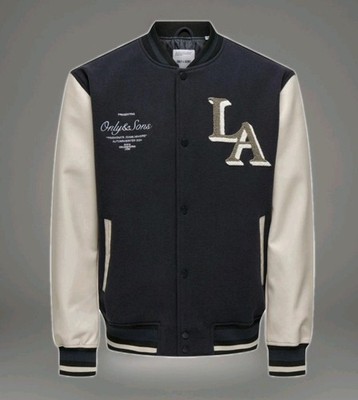 Only & Sons ONSDAVY LF Varsity Jacket OTW Men's Size Large NWT