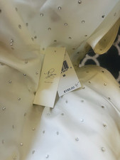 Rya Collection White Beaded Slip Dress V-Neck Spaghetti Strap M NWT