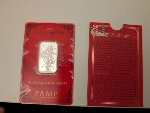 10g PAMP Lunar Legend Series “Year of the Snake” Bullion Silver 2025 NEW SEALED
