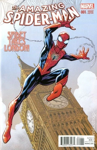 Amazing Spider-Man 1F Bagley 1:25 Variant VF 2015 Stock Image