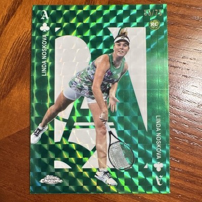 2025 Topps Chrome Tennis LINDA NOSKOVA Aces Green Geometric 55/75 RC #ACE-10