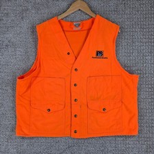 Vintage Filson Mens Blaze Orange Hunting Game Vest Large