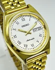 Vintage Seiko 5 White Dial Day-Date Automatic Movement No.6309A Men Wrist Watch