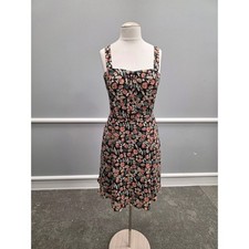 Floral Mini Dress Forever 21+ Plus Size 2X Sleeveless Black Peach Summer