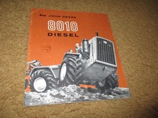1961 Original John Deere 4WD Farm Tractor 8010 Diesel Dealer Sales Brochure HTF