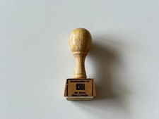 DB Deutsche Bahn AG Holzstempel Stempel Deutsche Bundesbahn GB Werke Karlsruhe
