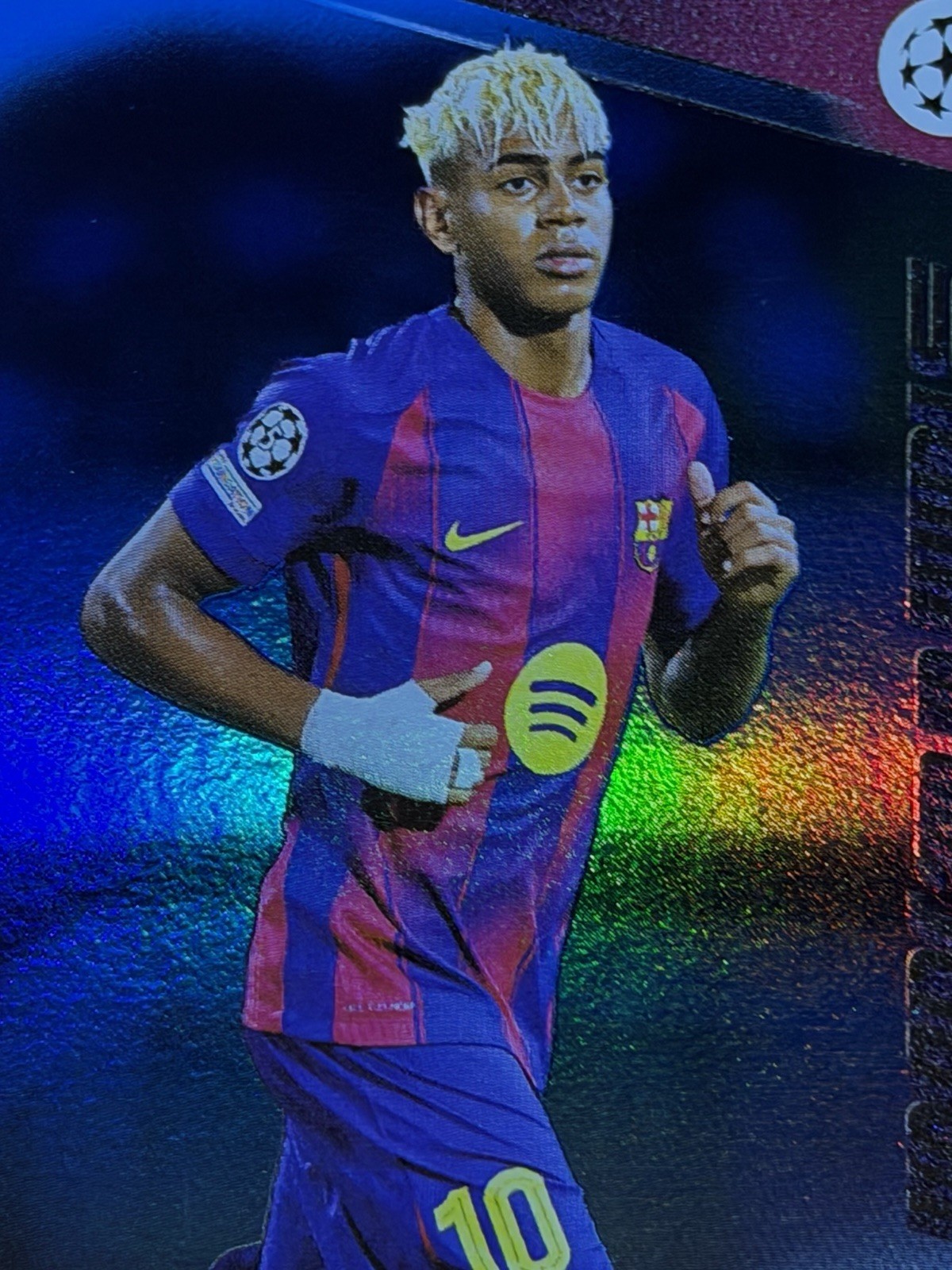 Lamine Yamal 2026 Topps Uefa UCC True Blue Refractor /150 BARCA GEM SSP Barca view 6