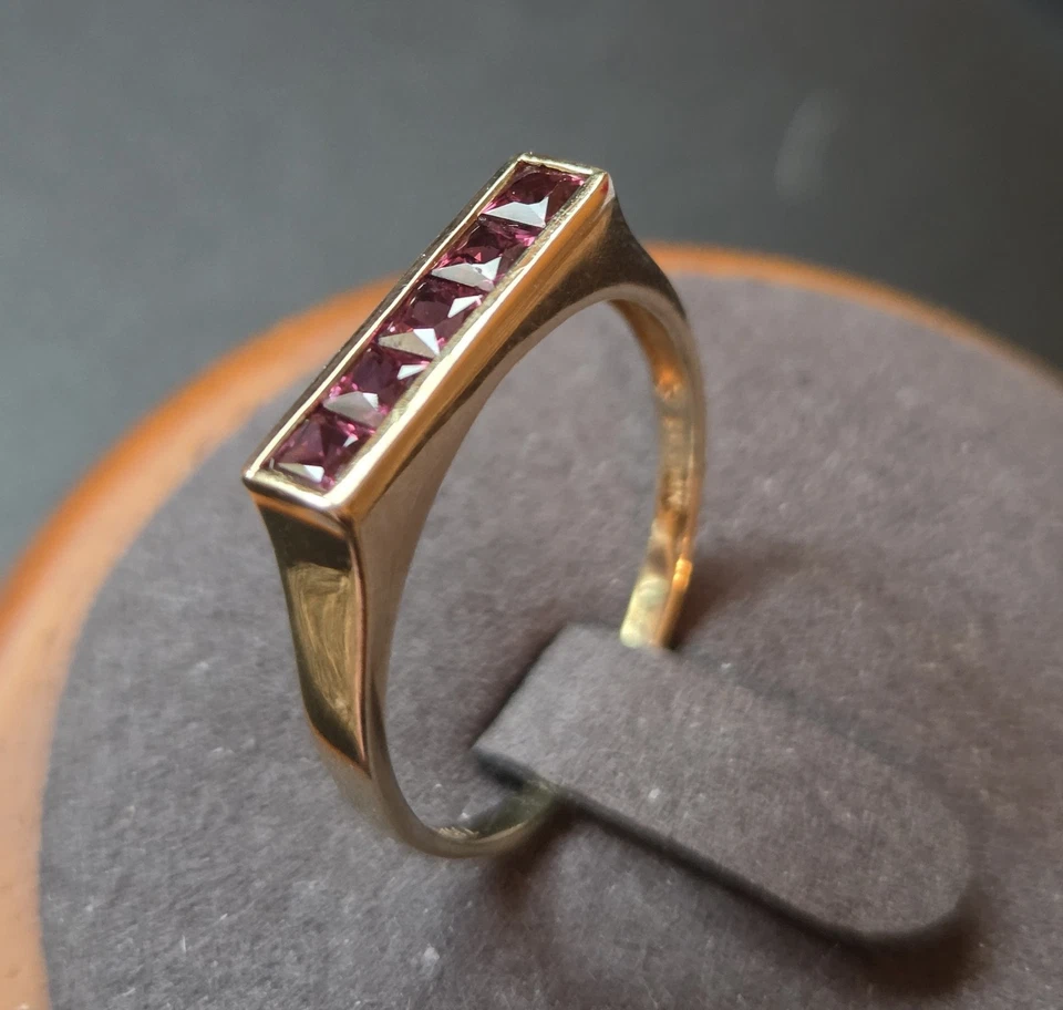 Anillo rubí oro amarillo 14k STS 2,6 g talla 9-1/2  Foto 4 de 4