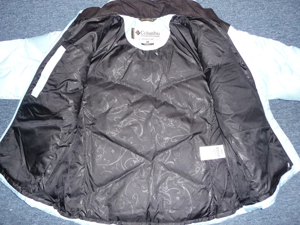 Columbia Dynasty Dish Down Jacket Womens Ski Hike Packable Coat Blue L - Image 2 of 4