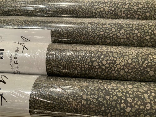 4 Rolls Winfield Thybony KRAVET Ray Night Sea Faux Leather Wallpaper $1142Retail - Picture 16 of 18