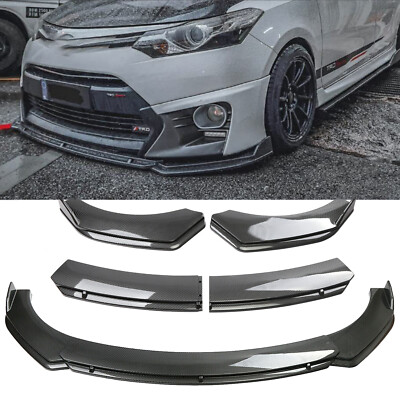 Front Bumper Splitter Spoiler Body Kits For Toyota Camry Carbon Fiber Style