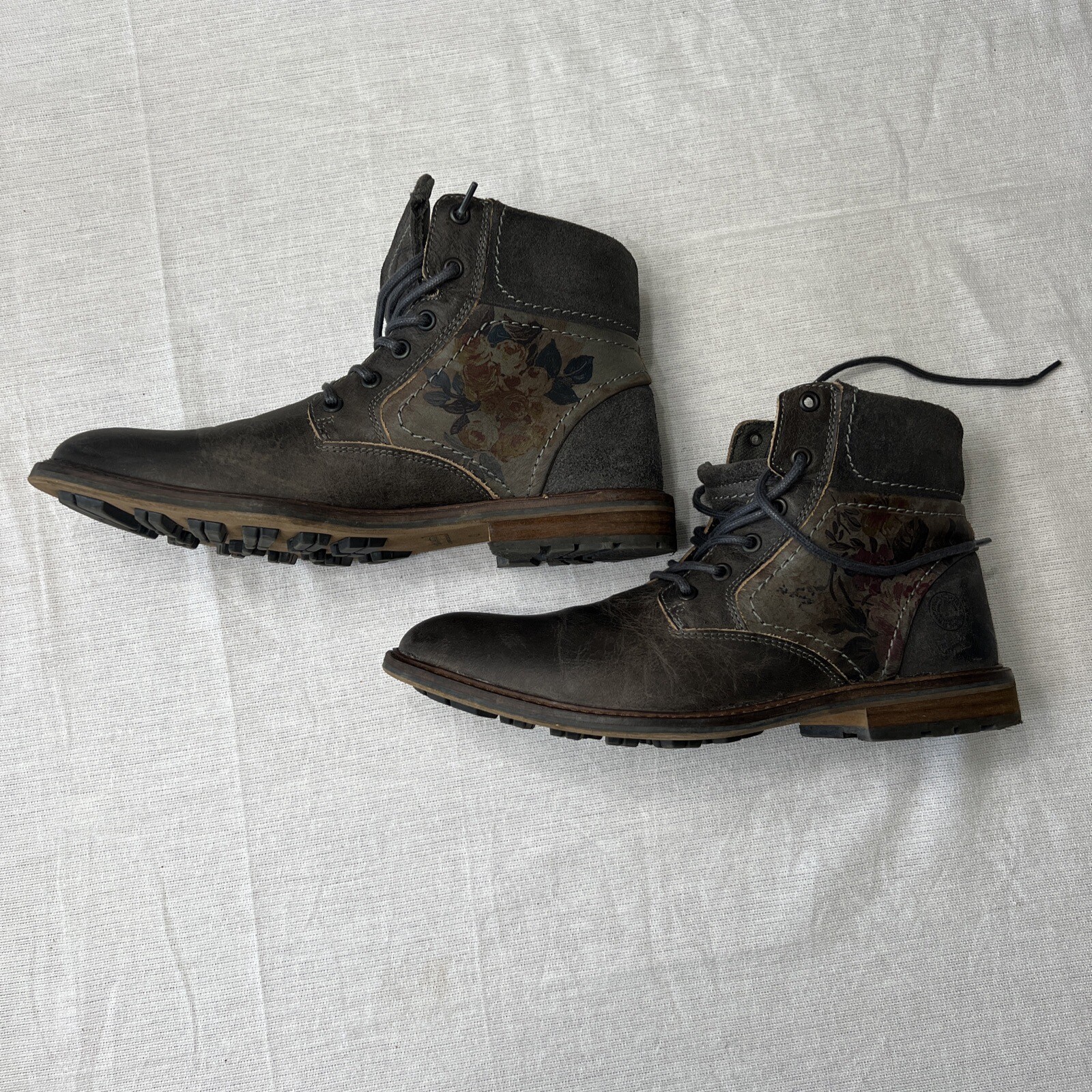 Steve Madden Hand Crafted Men’s Dress Boots, Gray, Si… Gem