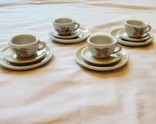 Frenzy Toys Tea Set Strawberries Roses Cups Saucers Plates Candle Stick Vintage