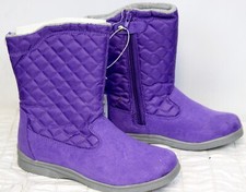 TCP Children's Place Purple Winter Snow Boots sz 5 NWT Girls Faux Suede Quilted